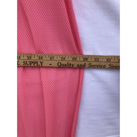 Barbiecore Bright Pink Vtg Nightgown W/ Lace and Waffle Weave Pattern Medium - Picture 7 of 8